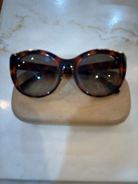 Chloe Tortoiseshell Oversized Women's Sunglasses - Brown Lenses